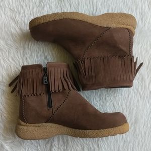 Bogner Brown Fringe Winter Booties